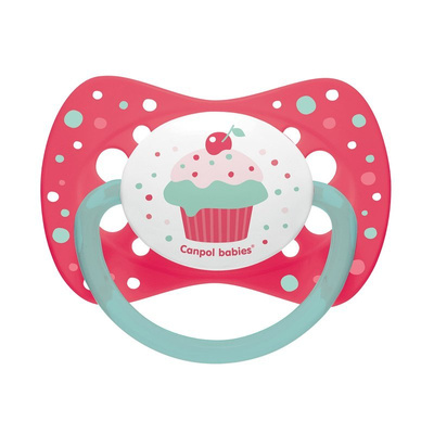 CANPOL Smoczek uspokajający silikonowy Cupcake  0-6 m. 23/282