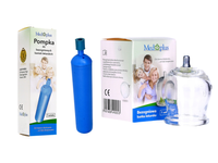 Med Plus ZESTAW szklana bezogniowa bańka lekarska + pompka ręczna