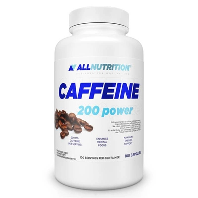 Allnutrition caffeine 200 POWER kofeina 100 kapsułek 