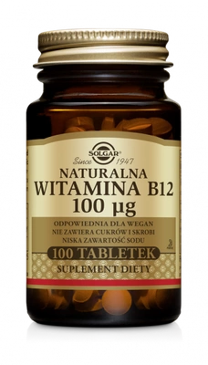 Solgar Naturalna witamina B12 0,1mg 100tab