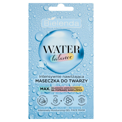 Bielenda water balance intensywnie nawilżająca maseczka do twarzy 7ml