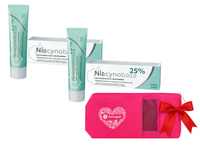 Niacynobaza 25% skoncentrowane serum z niacynamidem do twarzy i ciała ZESTAW 2 x 30 g + KOSMETYCZKA GRATIS!