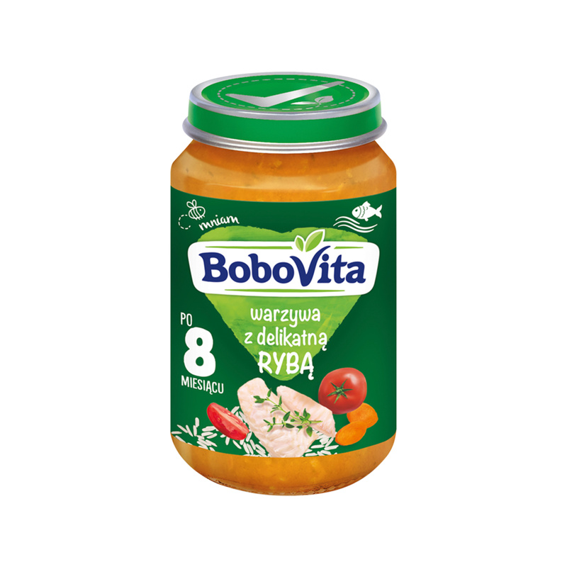 BoboVita Warzywa z delikatną rybą obiadek po 8 miesiącu 190g
