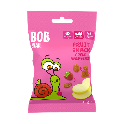 Bob Snail owocowe ZDROWE przekąski MIX w różnych smakach ZESTAW 7 x 40 g + 3 x BOB SNAIL 60 g GRATIS!