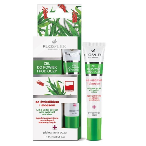 Flos-Lek Żel ze świetlikiem lekarskim i aloesem do powiek i pod oczy 15 ml