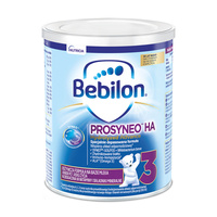 Odkształcone opakowanie zewnętrzne Bebilon Prosyneo HA 3 Hydrolyzed Advance odżywcza formuła na bazie mleka Junior po 1. roku 400 g