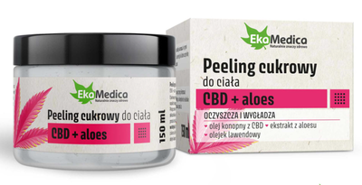 Peeling cukrowy do ciała CBD + aloes 150ml