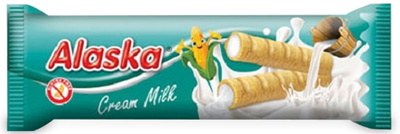 Alaska bezglutenowe, kukurydziane rurki z kremem mlecznym ZESTAW 10 x 18 g