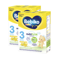 BEBIKO JUNIOR NUTRIflor Expert 3 formuła na bazie mleka o smaku waniliowym, powyżej 1. roku życia ZESTAW 2 x 550 g