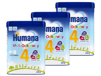 Humana 4 Mali Odkrywcy Napój mleczny w proszku po 24. miesiącu ZESTAW 3 x 650 g