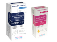 Hydrex Test płodności męskiej Sperma Test + strumieniowy test owulacyjny LH 5 sztuk