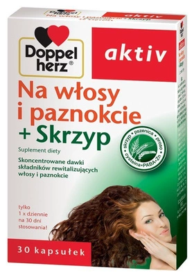 Doppelherz aktiv Na włosy i paznokcie+ Skrzyp 30kap