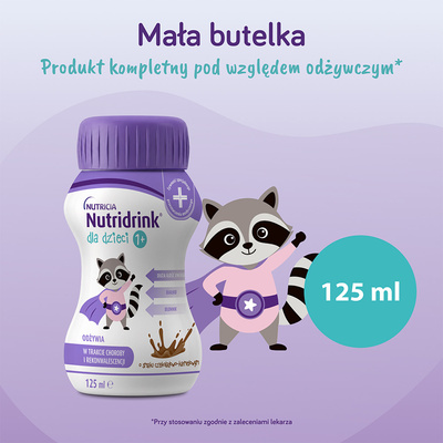 Nutridrink dla dzieci o smaku czekoladowo-karmelowym ZESTAW 8 x 125 ml