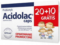 Acidolac Caps probiotyk dla dzieci na ODPORNOŚĆ 20+10 kapsułek GRATIS