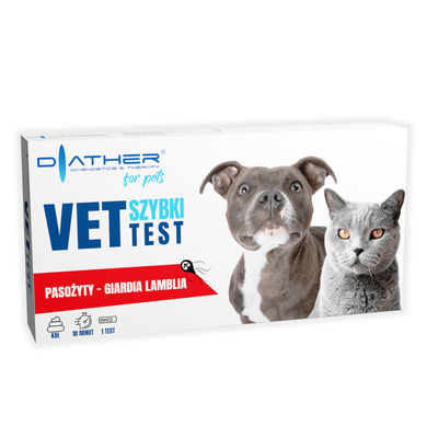 VET-TEST Pasożyty Giardia Lamblia test dla psa i kota 1 sztuka