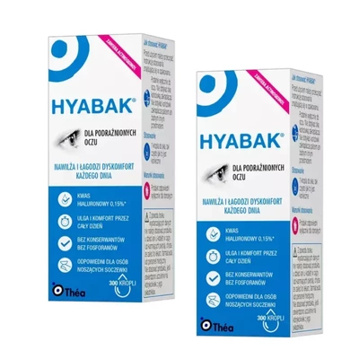 Hyabak Krople do oczu nawilżające  2x10 ml