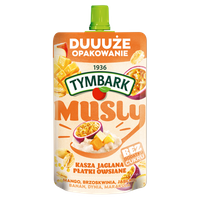 Tymbark Musly kasza jaglana płatki owsiane mango brzoskwinia jabłko banan dynia marakuja 170 g