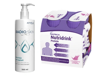 Zestaw dla osób po chemioterapii RadioSkin + Nutridrink Protein owoce leśne