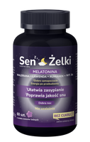 Sen Żelki melatonina z walerianą SPOKOJNY SEN SZYBKIE USYPIANIE 60 sztuk