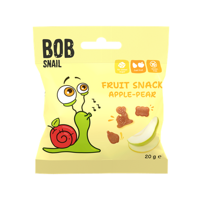 Bob Snail owocowe ZDROWE przekąski MIX w różnych smakach ZESTAW 7 x 20 g + 3 x BOB SNAIL 60 g GRATIS!