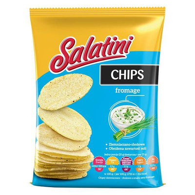 Salatini Zdrowe chipsy smak fromage zdrowa przekąska 25 g