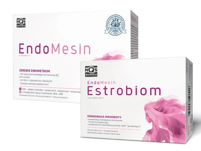 EndoMesin Estrobiom 30 + 30 kapsułek i EndoMesin równowaga hormonalna ENDOMETRIOZA 60 + 60 kapsułek