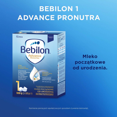 Bebilon 1 Advance Pronutra Mleko początkowe od urodzenia ZESTAW 4x1000 g