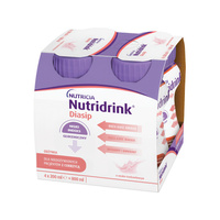 Nutridrink Diasip o smaku truskawkowym dla diabetyków 4 x 200 ml