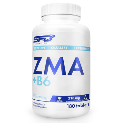 SFD ZMA+B6 magnez cynk witamina B6 DOBRY SEN, ZMĘCZENIE 180 tabletek