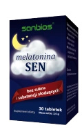 Sanbios melatonina na SPOKOJNY SEN bez cukru 30 tabletek