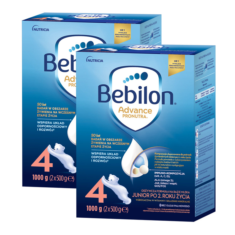 Bebilon 4 Advance Pronutra Junior formuła na bazie mleka po 2. roku życia ZESTAW 2 x 1000 g