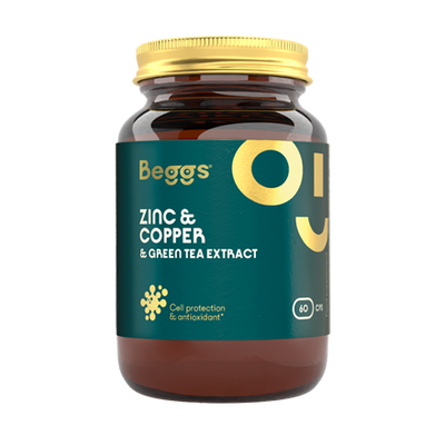 Beggs Zinc + Copper + Green tea extract ODPORNOŚĆ WITALNOŚĆ 60 kapsułek