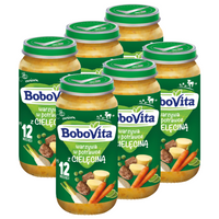 BoboVita obiadek warzywa w potrawce z cielęciną po 12 miesiącu ZESTAW 6 x 250 g