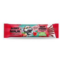 Bunny Ninja Fruit Straws przekąska owocowa o smaku jabłko-truskawka 16 g