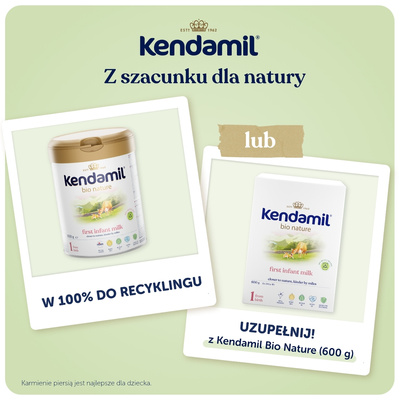 Kendamil Nature 1 HMO+ mleko organiczne bez oleju rybiego ZESTAW 2 x 800 g