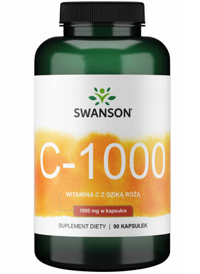 Swanson witamina C z dziką różą odporność 1000 mg 90 kapsułek 