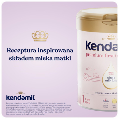 Kendamil Mleko początkowe Premium 1 od urodzenia ZESTAW 2x800 g