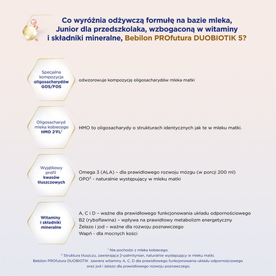 Bebilon PROfutura DUOBIOTIK 5 odżywcza formuła na bazie mleka po 3. roku życia ZESTAW 2 x 800 g