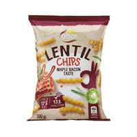 OHO! fit chipsy z czerwonej soczewicy o smaku bekonu 100 g
