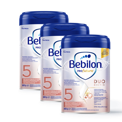 Bebilon PROfutura DUOBIOTIK 5 odżywcza formuła na bazie mleka po 3. roku życia ZESTAW 3 x 800 g