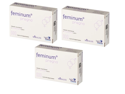 Feminum Pregna Globulki dopochwowe PŁODNOŚĆ  ZESTAW 3 x 3 sztuki
