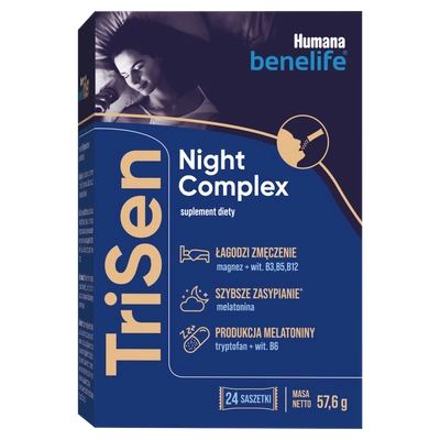 Humana Benelife TriSen Night Complex spokojny sen 57,6 g (24 x 2,4 g)