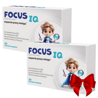 Aflofarm FOCUS IQ wsparcie pracy mózgu na pamięć i koncentrację od 6 roku życia 30 kapsułek 1 + 1 GRATIS!