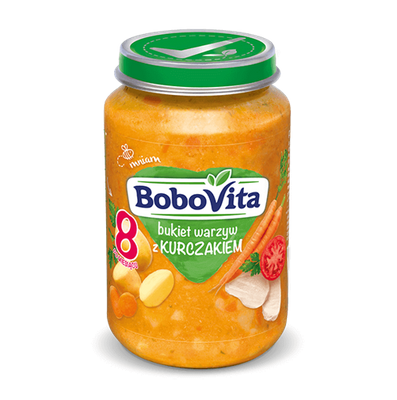 BoboVita Zestaw Mix-1 Obiadków po 8 mc 12x190g