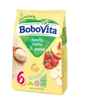 BoboVita Kaszka manna 3 owoce po 6 miesiącu 180g