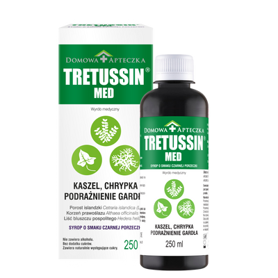 Tretussin MED syrop GARDŁO o smaku czarnej porzeczki 250 ml