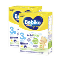BEBIKO JUNIOR NUTRIflor Expert 3R formuła na bazie mleka z kleikiem ryżowym, powyżej 1. roku życia ZESTAW 2 x 550 g