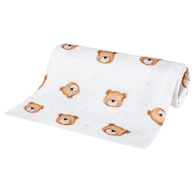 Bocioland pieluszka bambusowa w misie 40 x 40 cm 1 sztuka