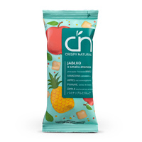 Crispy Natural Chipsy ZESTAW Jabłko, Brzoskwinia, Mango, Ananas 100% suszone owoce BEZ cukru