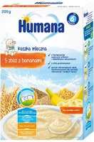 Humana Kaszka mleczna 5 zbóż z bananem po 6. miesiącu 200 g